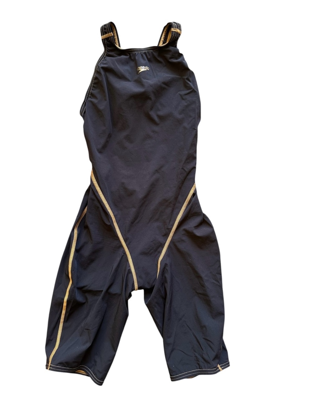 Speedo Women’s LZR Pro Recordbreaker Kneeskin Tech Suit Size 29 Black Gold FINA